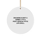 Funny Drawing Gifts for Men, Circle Ornament from Friends for Christmas - Image 1